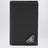 Black vertical wallet in Saffiano