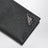 Black vertical wallet in Saffiano