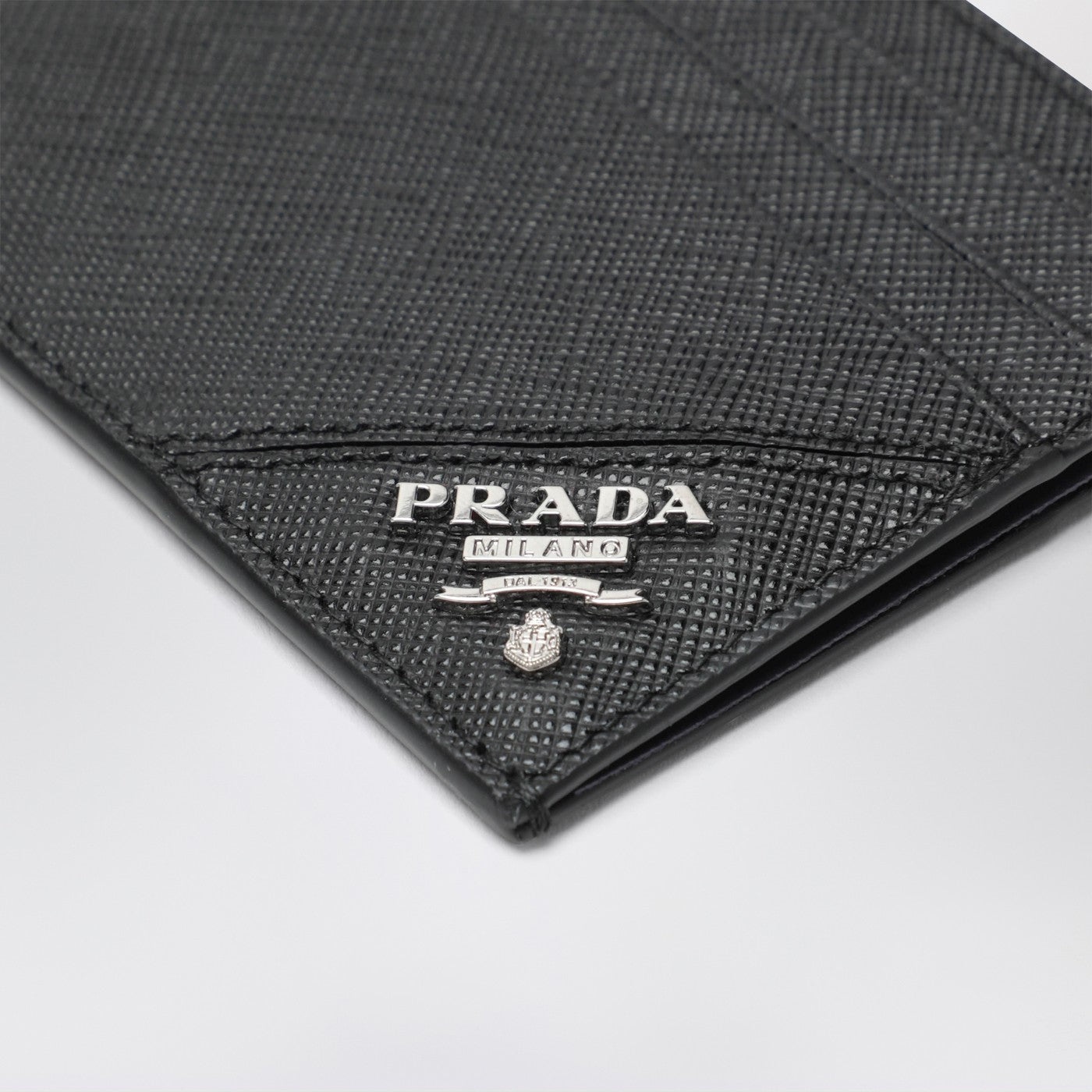 Black Saffiano leather card holder