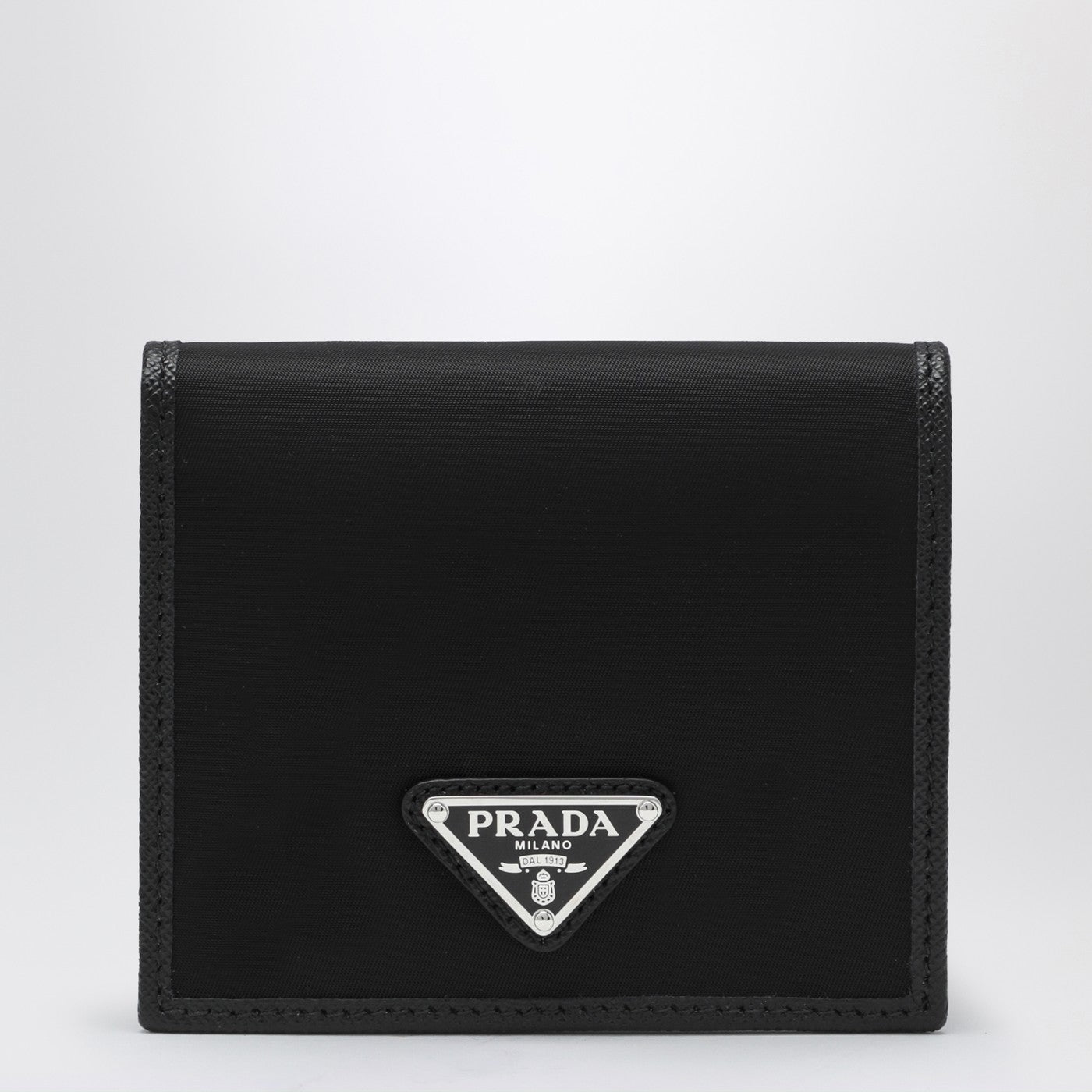 Black wallet in nylon e Saffiano
