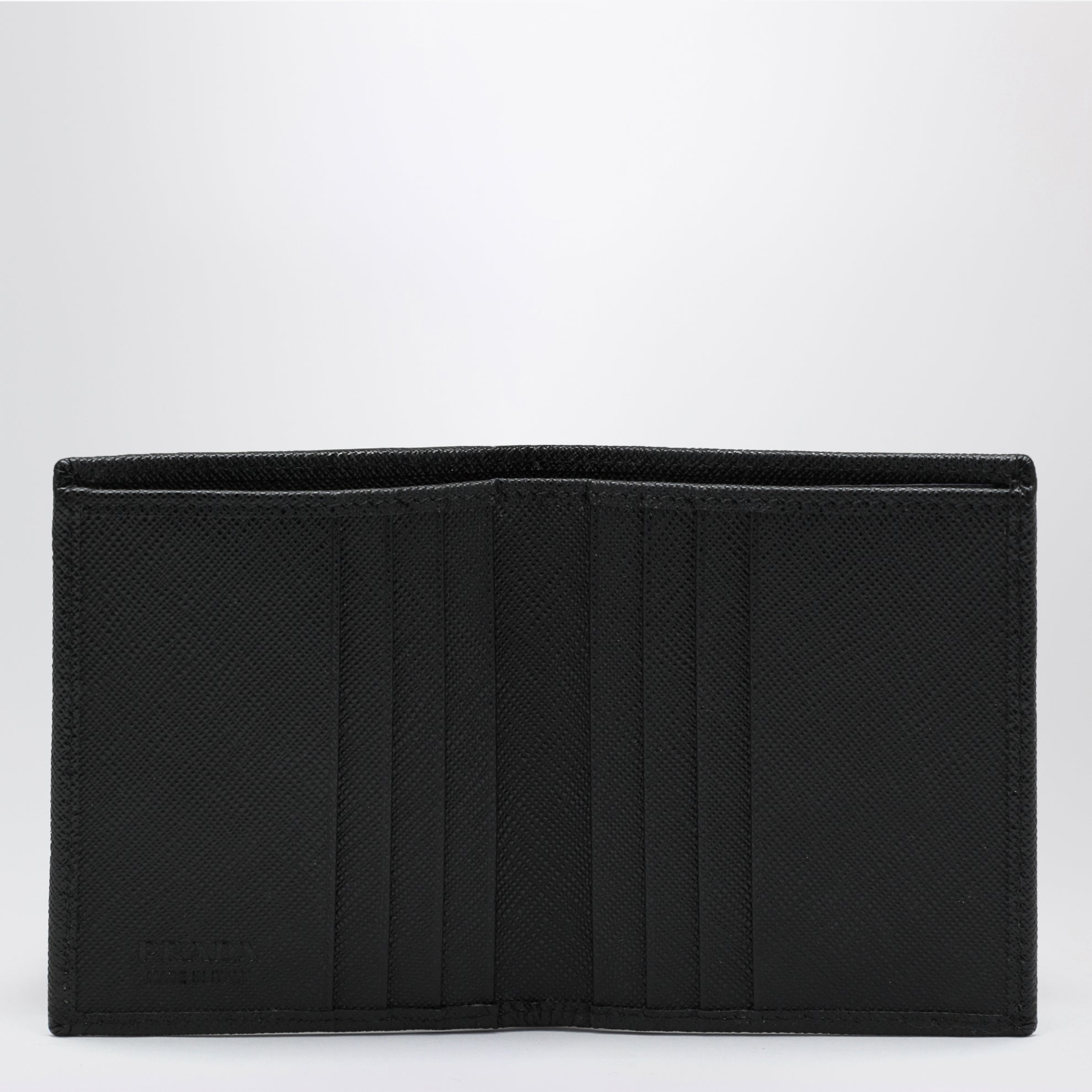 Portafoglio in Re-Nylon e Saffiano nero