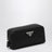 Schwarzes Re-Nylon Beauty-Case mit Logo