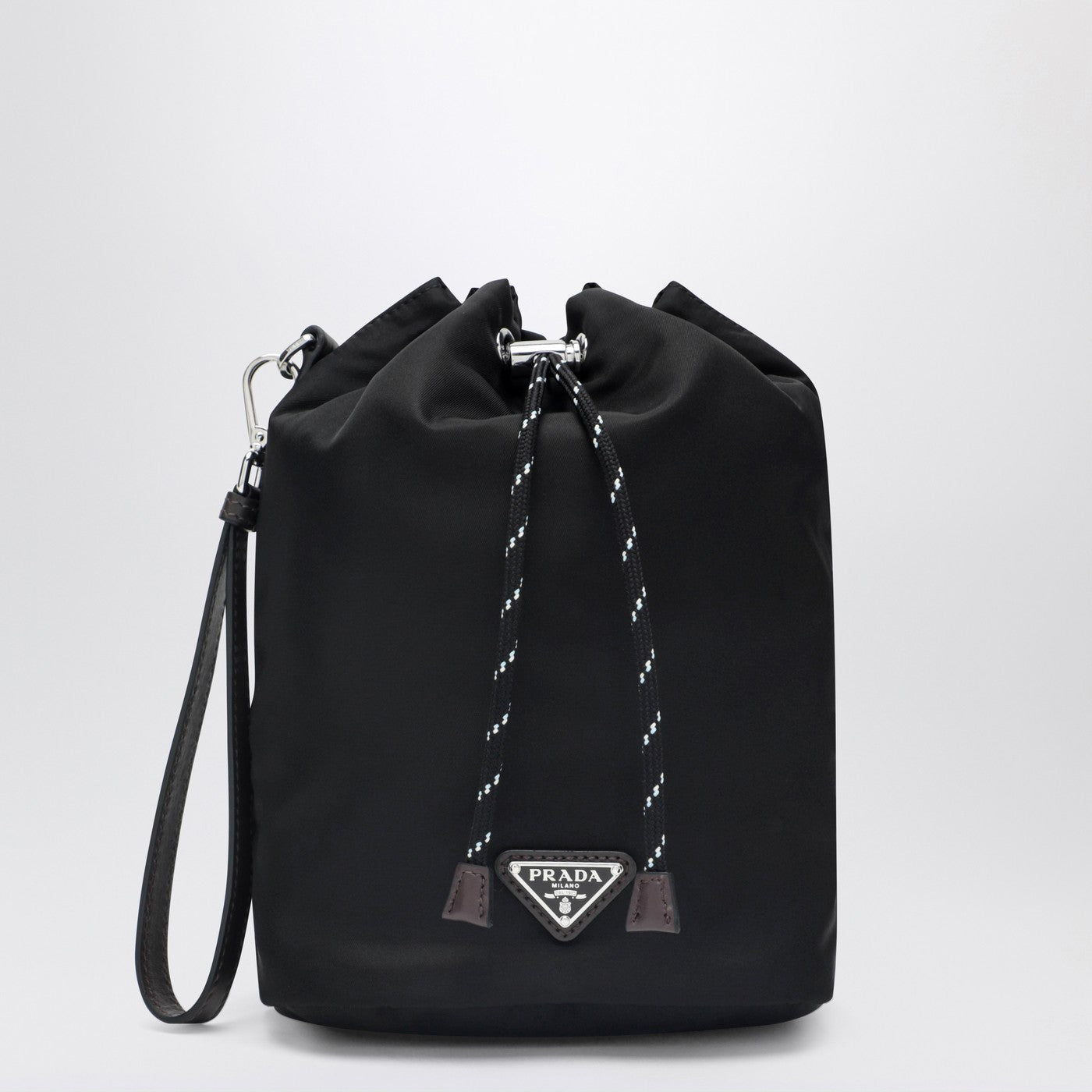 Speedrock pouch in black Re-Nylon and leather