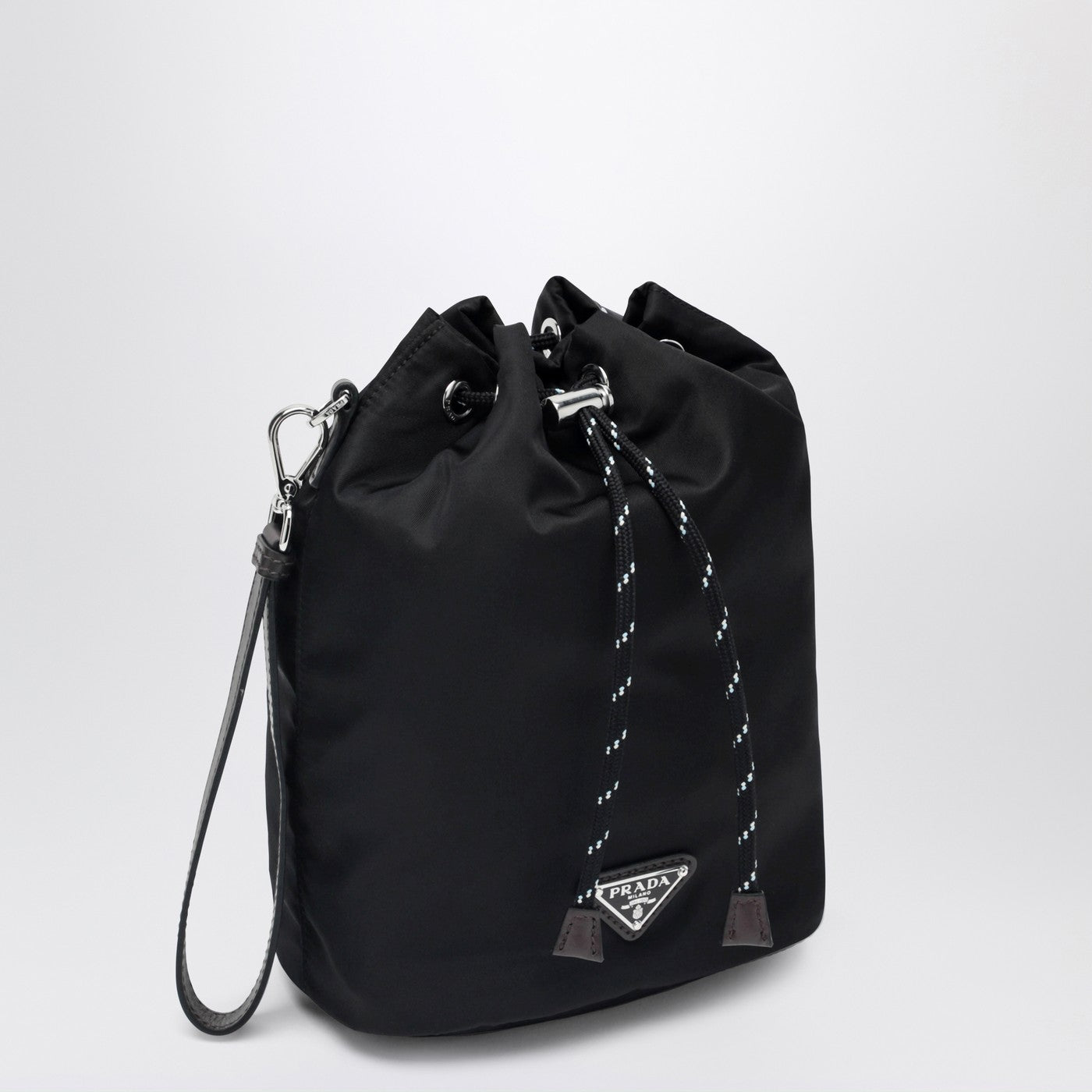 Speedrock pouch in black Re-Nylon and leather