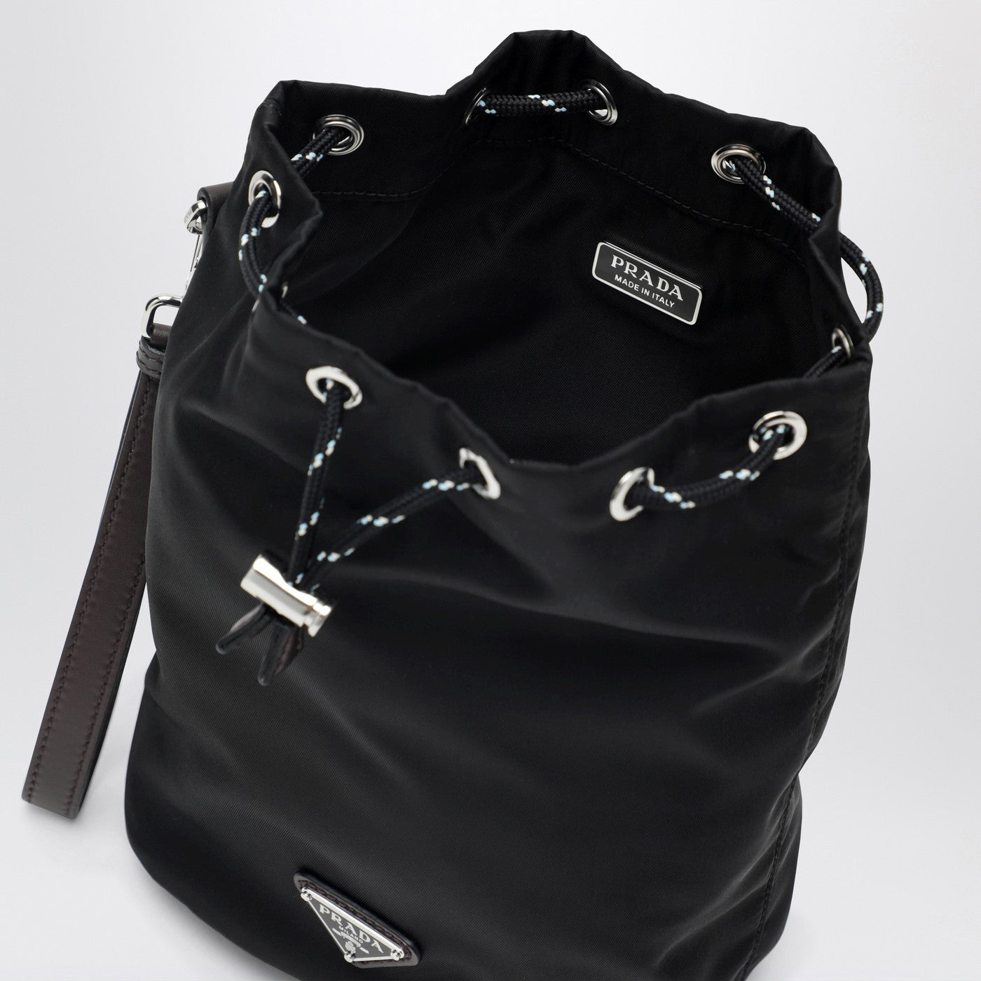 Speedrock pouch in black Re-Nylon and leather