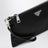 Pouch nera in Re-Nylon e Saffiano