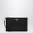 Pouch nera in Re-Nylon e Saffiano