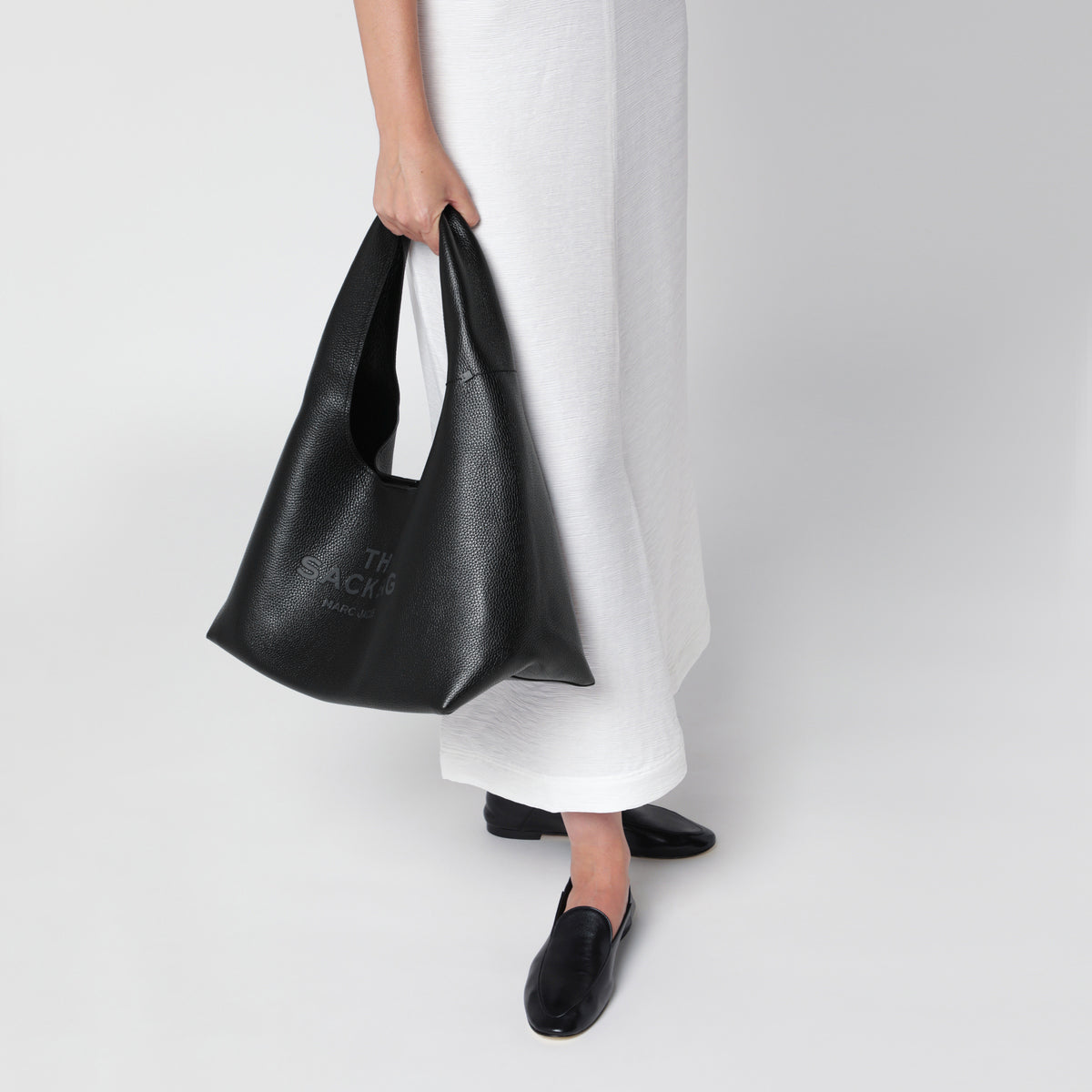 Borsa The Sack Bag nera in pelle