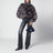 Small navy blue Cristina bag in suede