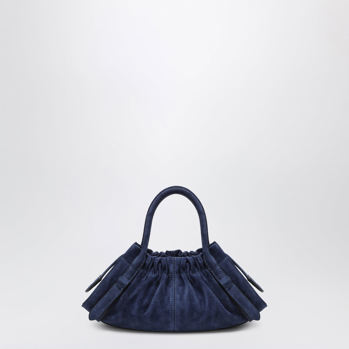 Small navy blue Cristina bag in suede