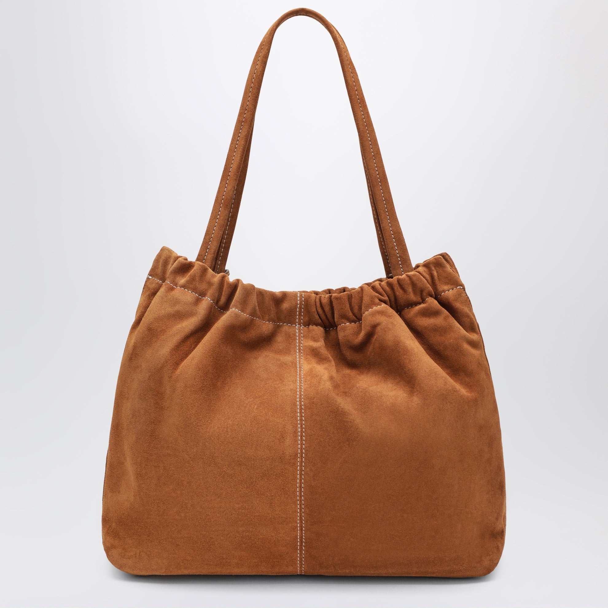 Borsa The Cristina Tote color rame in pelle scamosciata