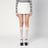 Mini gonna avorio in tweed testurizzato