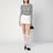 Mini gonna avorio in tweed testurizzato