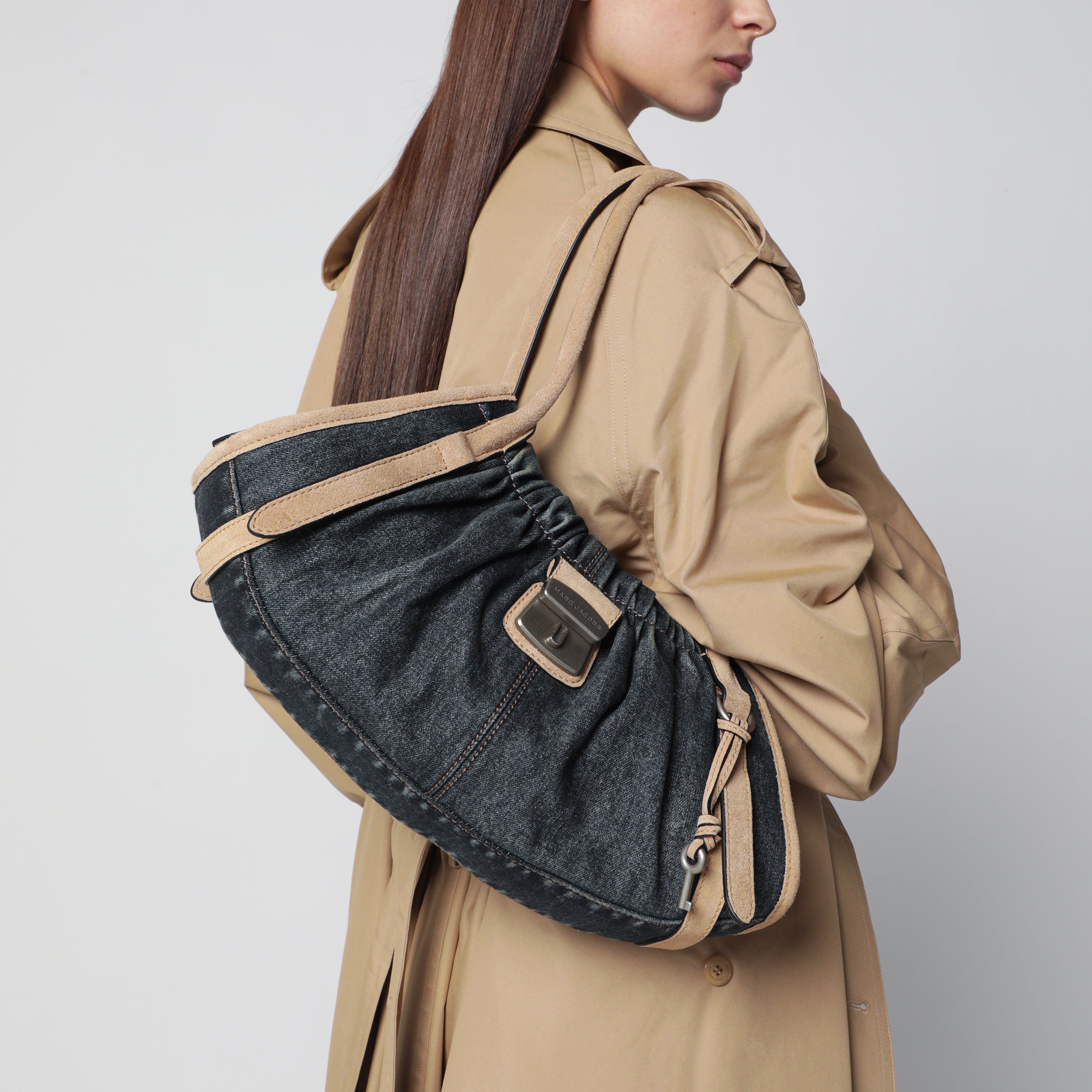 MARC JACOBS Cristina bag in denim with suede trims | TheDoubleF