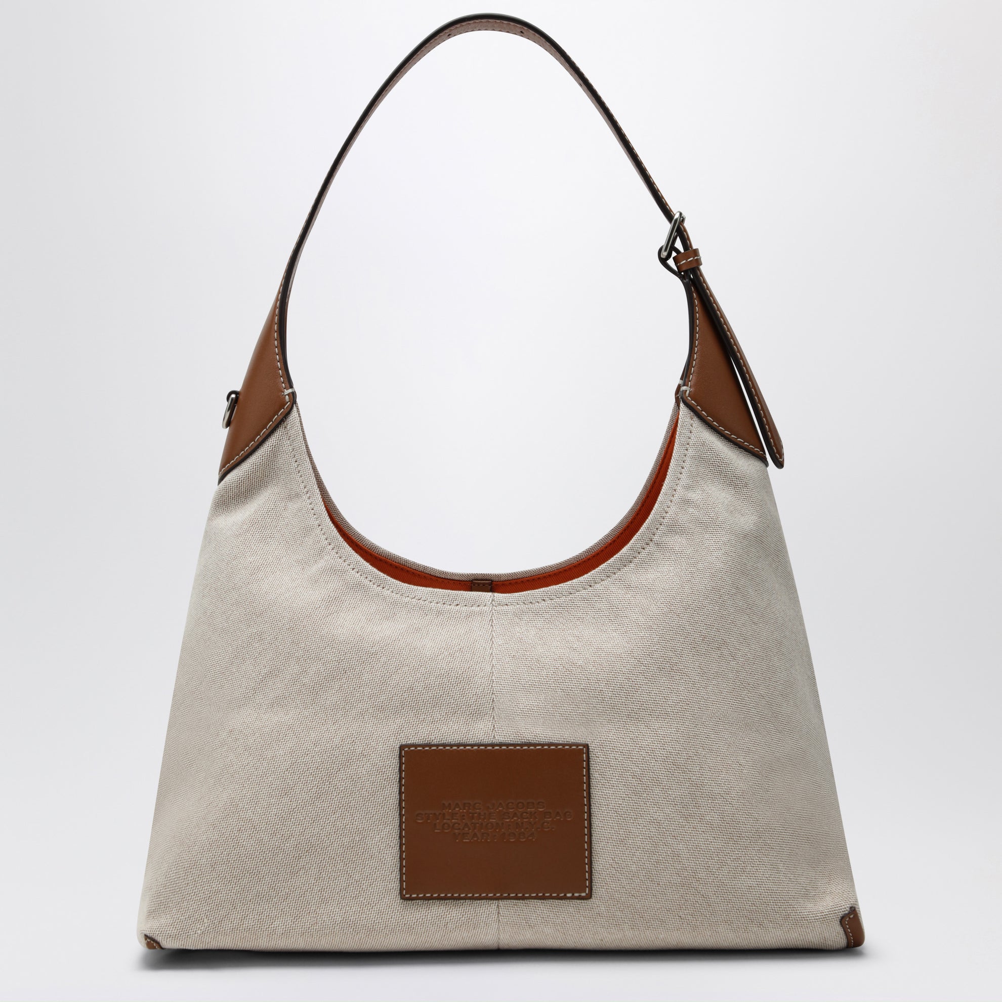 Sack Bag bucket bag in canvas and leather beige/argan