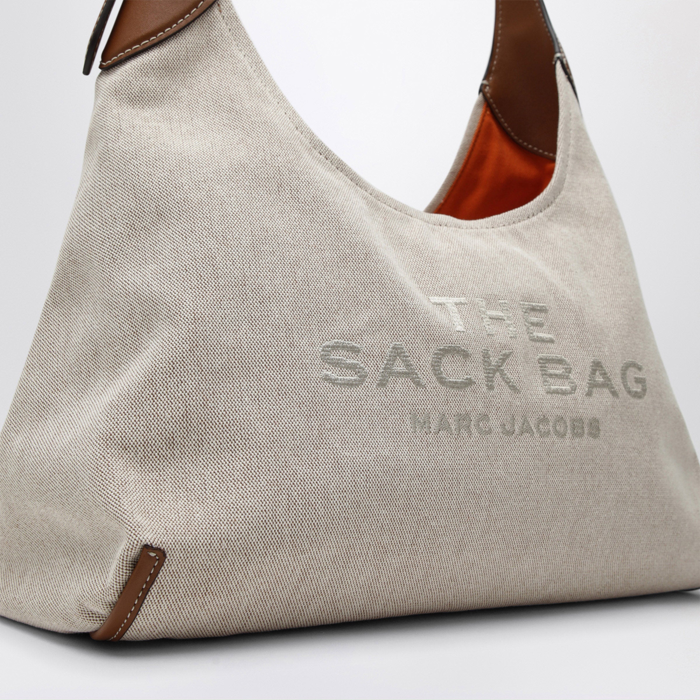 Marc Jacobs Sack Bag bucket bag in canvas and leather beige/argan