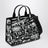 The Tote Bag medium black with punk lettering