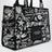 The Tote Bag medium black with punk lettering