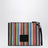 Pochette grande in rete a righe arcobaleno rossa