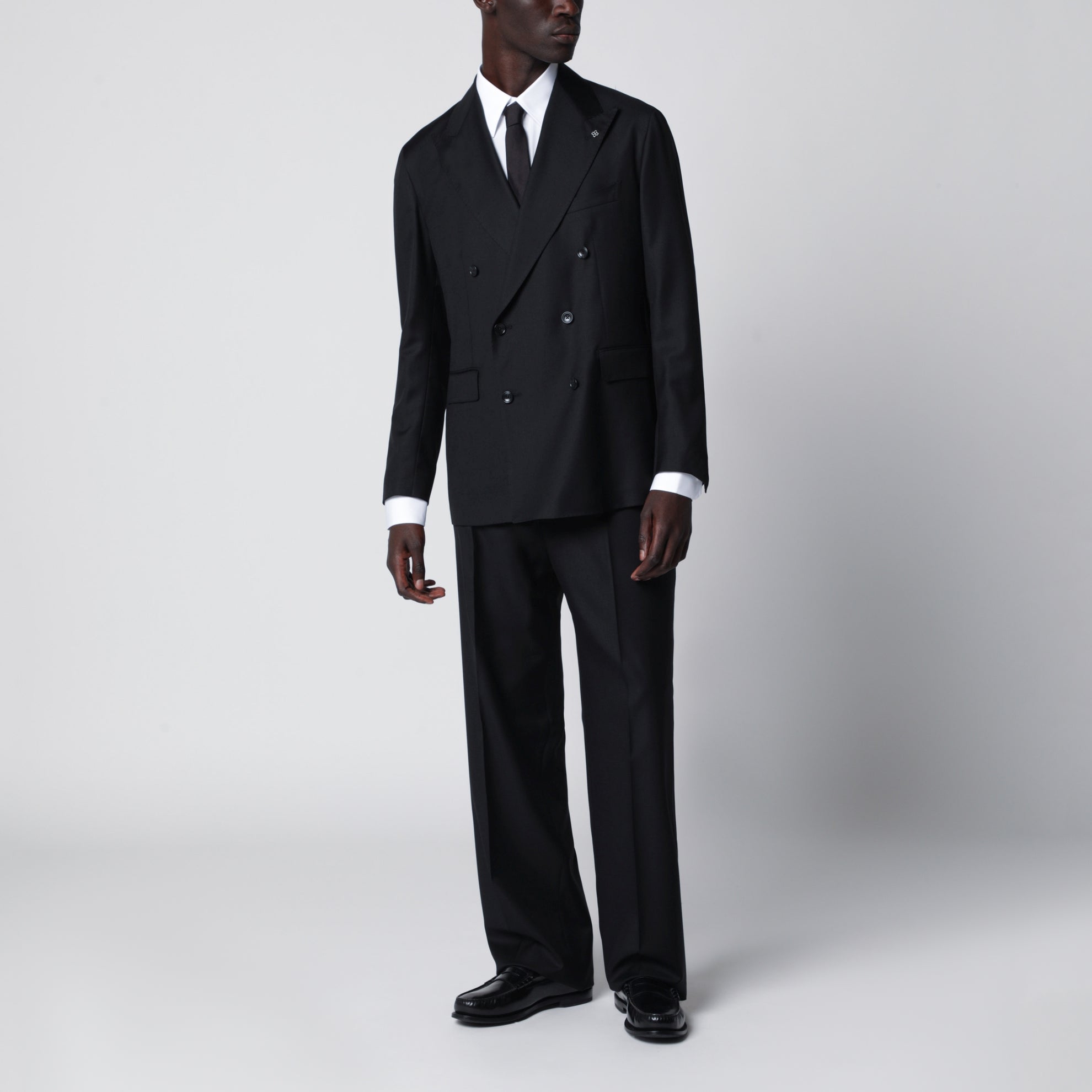 Costume Cuscroisée noire en laine