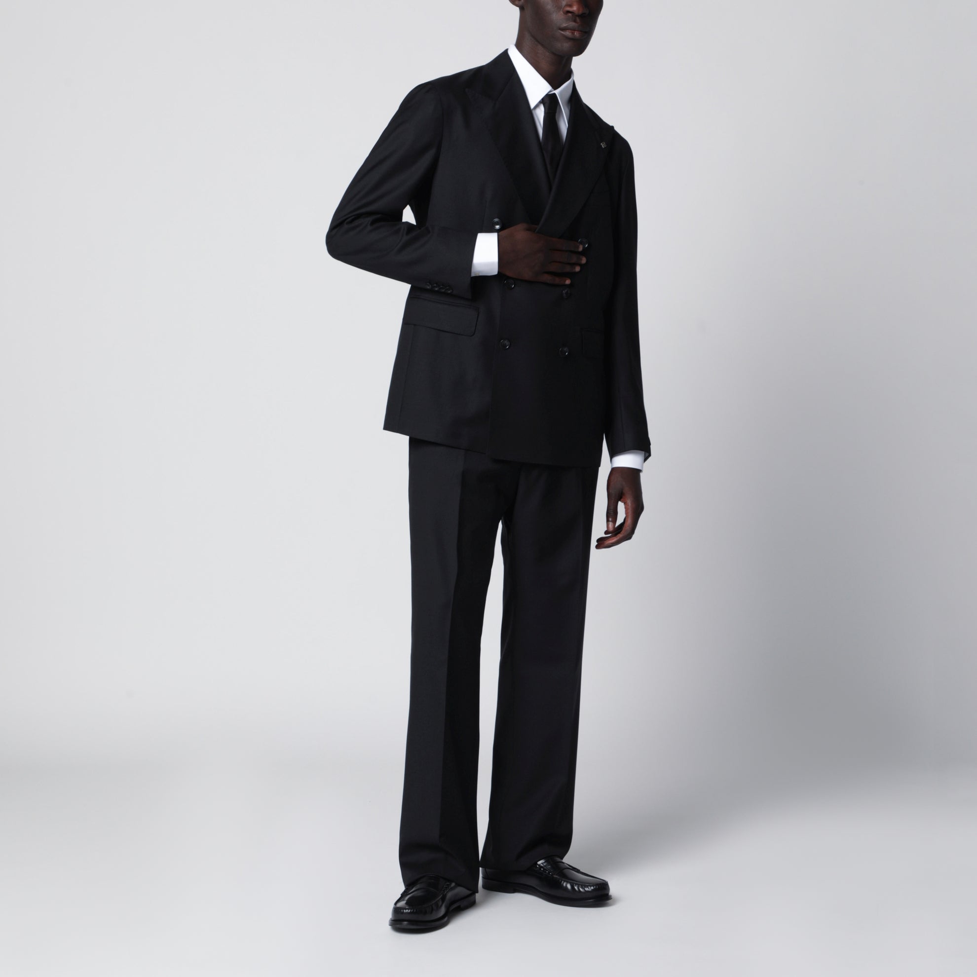 Costume Cuscroisée noire en laine