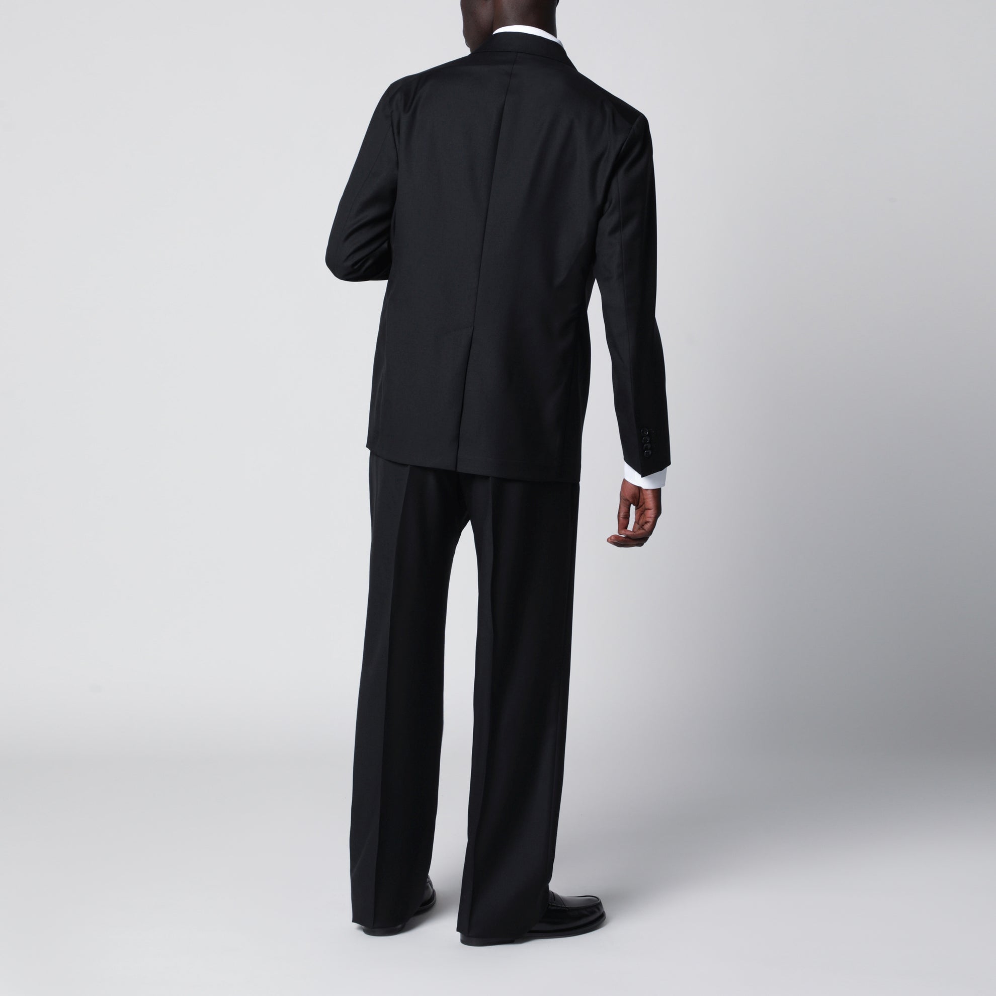 Costume Cuscroisée noire en laine