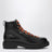 Bottines noires à lacets en cuir