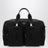 Schwarze Reisetasche aus Re-Nylon und Saffiano-Leder