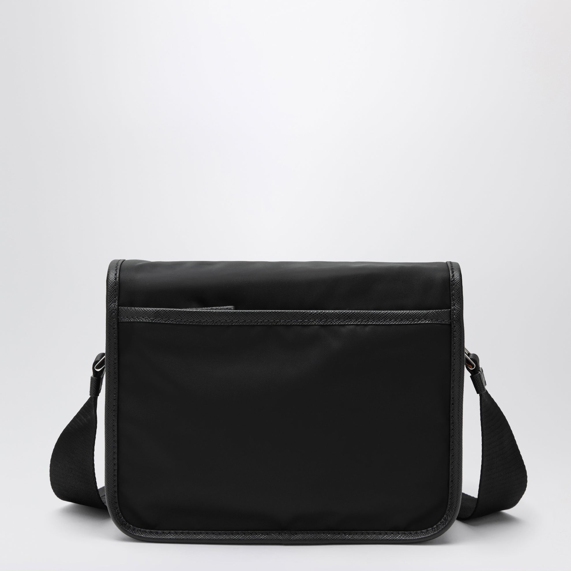 Borsa a tracolla in Re-Nylon nera