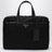 Borsa da lavoro in Re-Nylon e pelle Saffiano nera