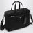 Borsa da lavoro in Re-Nylon e pelle Saffiano nera