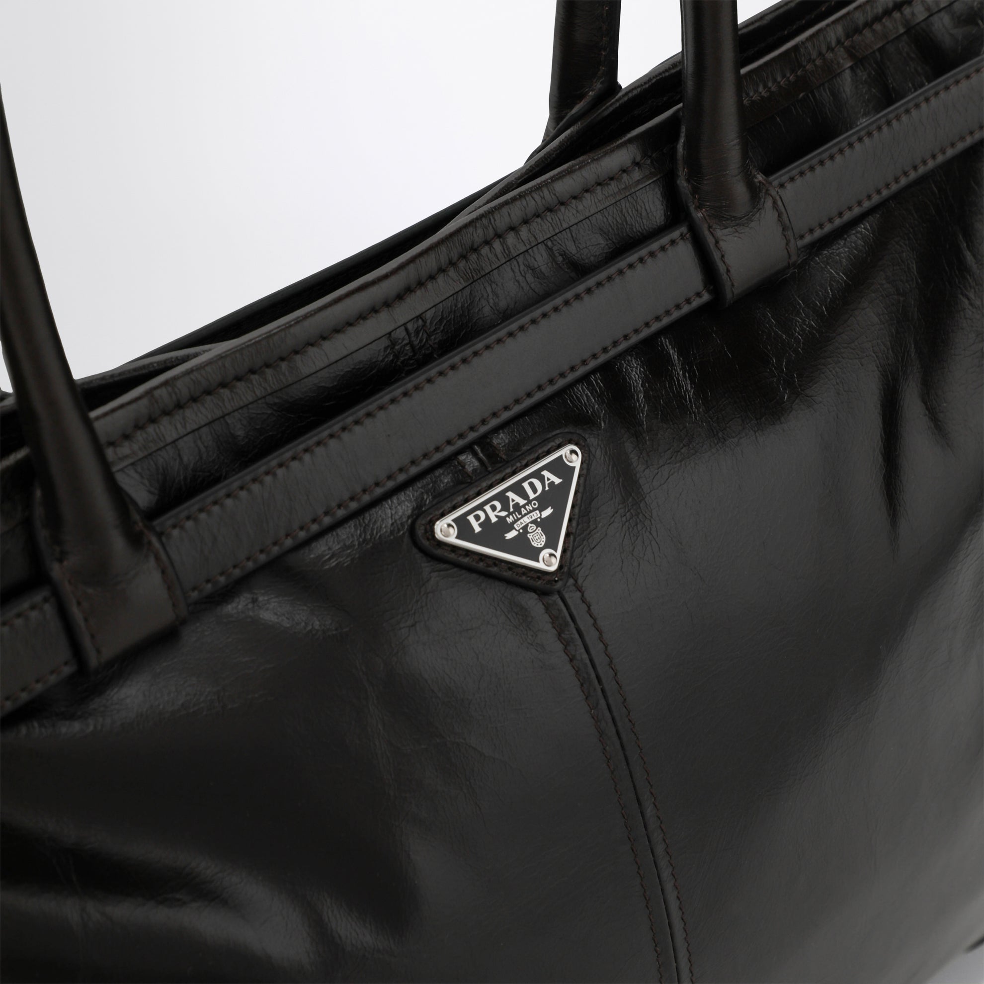 Sac shopping Prada Bonnie noir