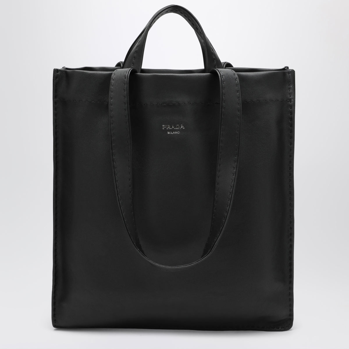 Borsa shopping in nappa nera