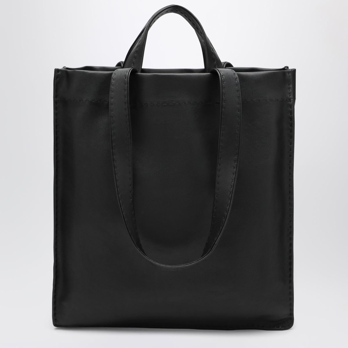 Borsa shopping in nappa nera