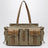 Sac shopping Prada Route large en toile et cuir kaki