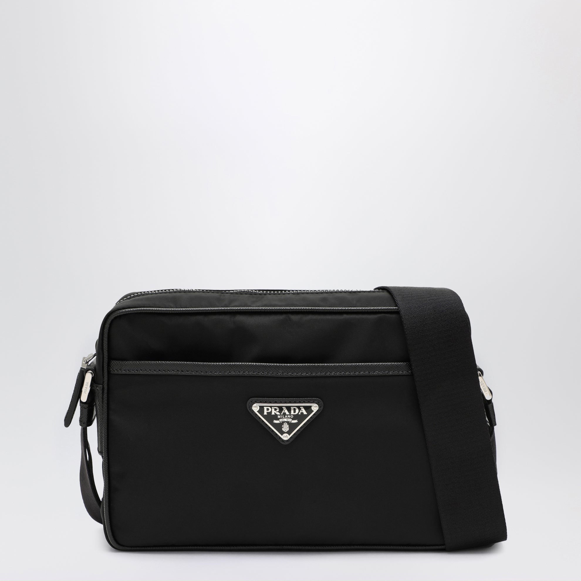 Sac à bandoulière noir en Re-Nylon