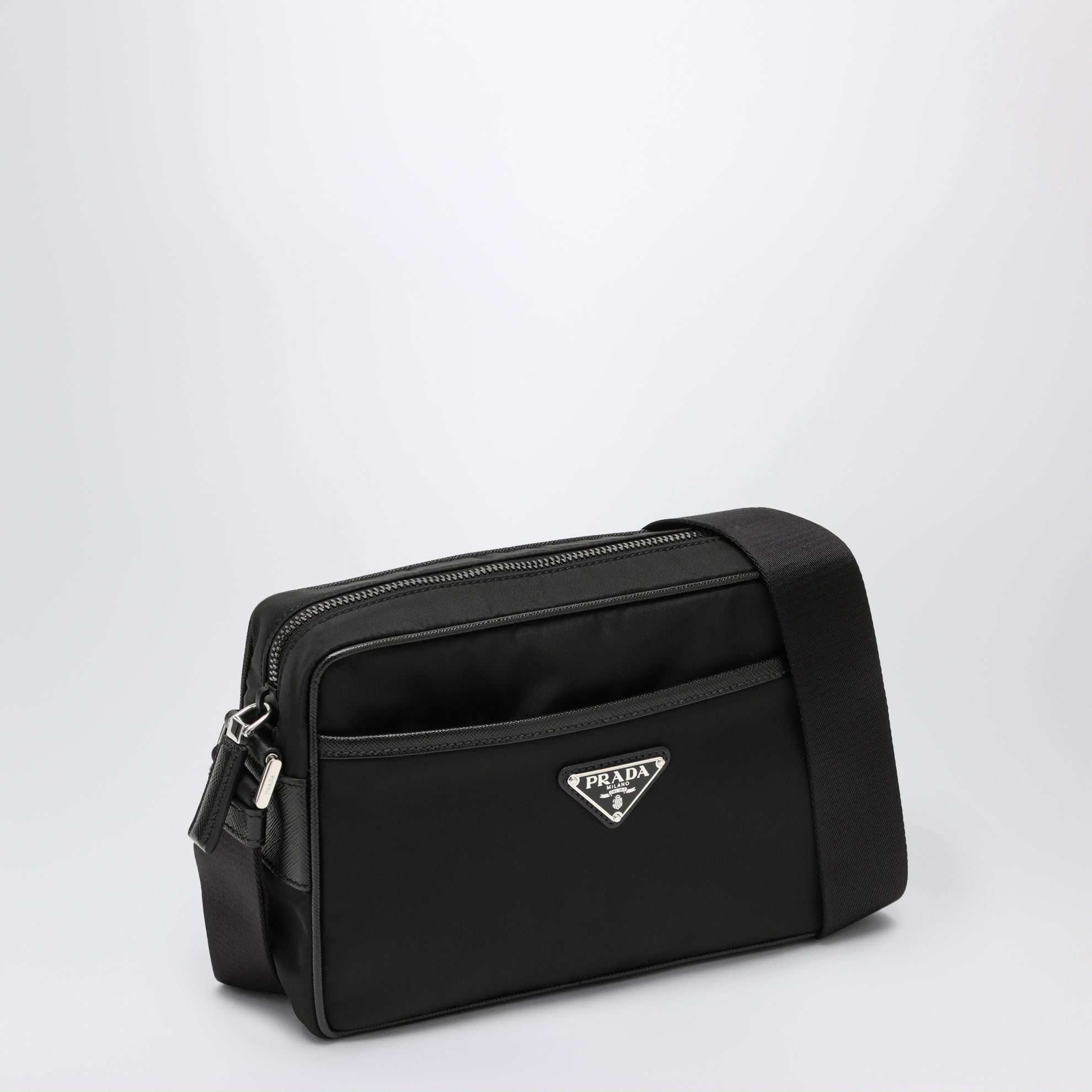 Sac à bandoulière noir en Re-Nylon
