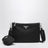 Borsa a tracolla nera in Re-Nylon e Saffiano