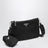 Borsa a tracolla nera in Re-Nylon e Saffiano