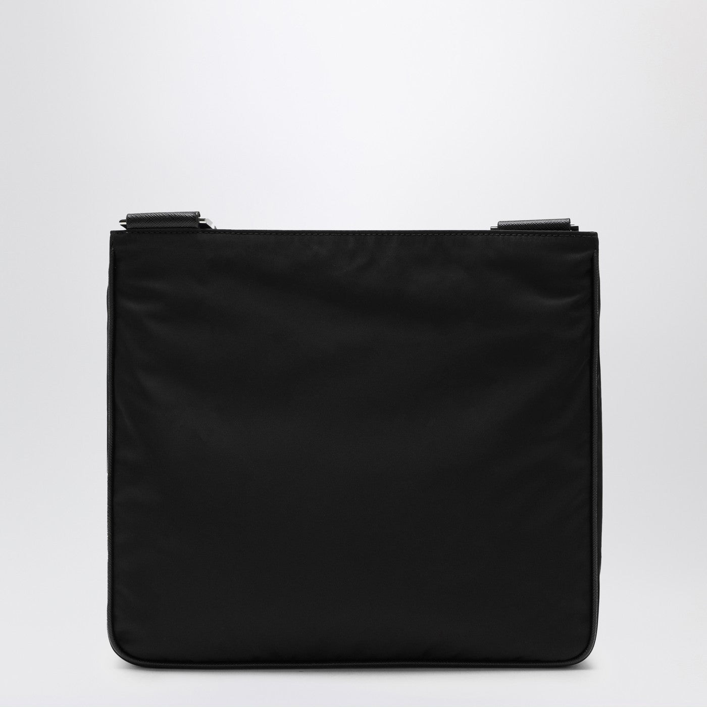 Borsa messenger nera in Re-Nylon