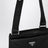 Borsa messenger nera in Re-Nylon