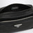 Crossbody bag in black Re-Nylon and Saffiano leather