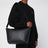 Black leather shoulder bag