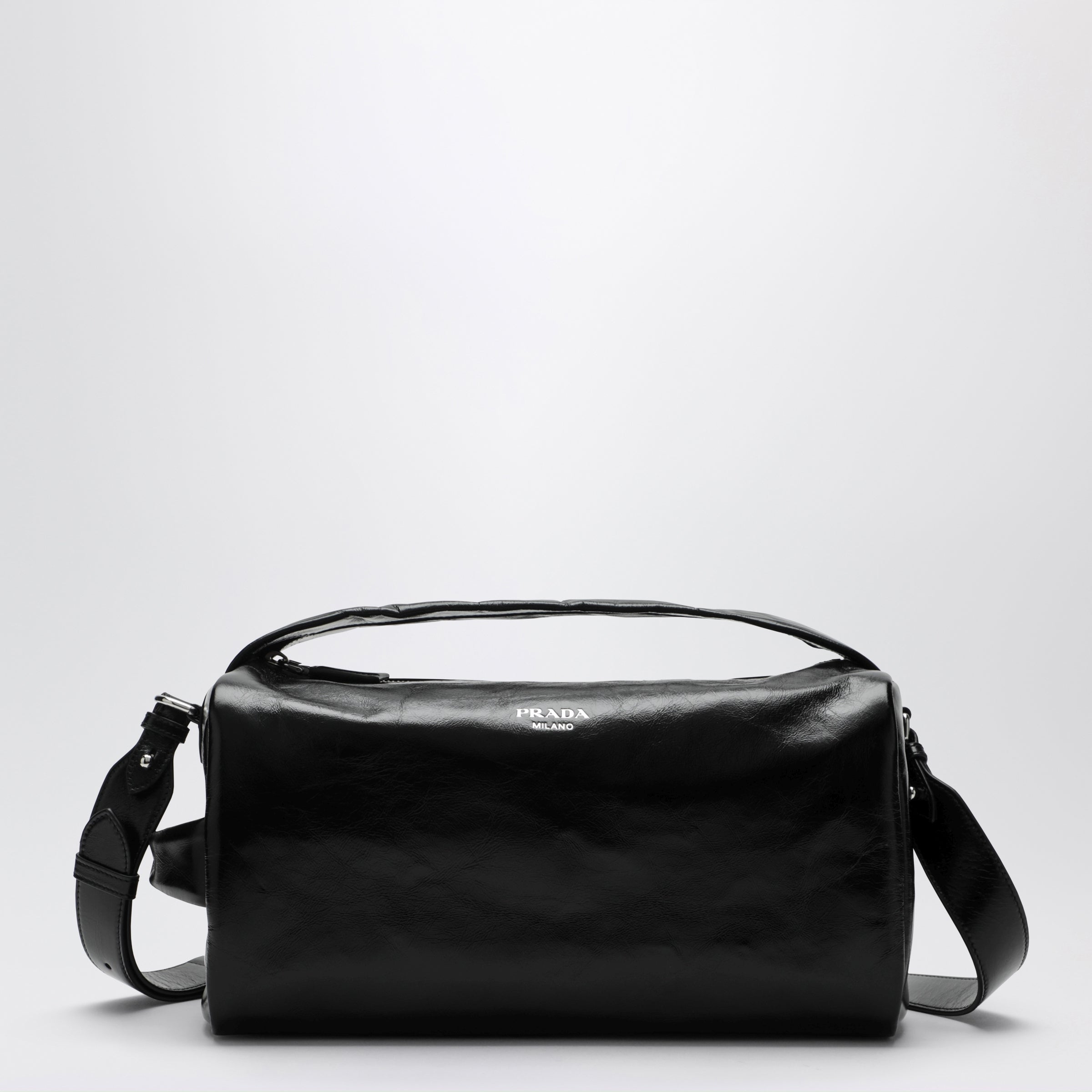 Prada Black leather bag with glossy finish | TheDoubleF