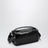 Black leather bag with glossy finish