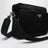 Borsa a tracolla in Re-Nylon e pelle nera