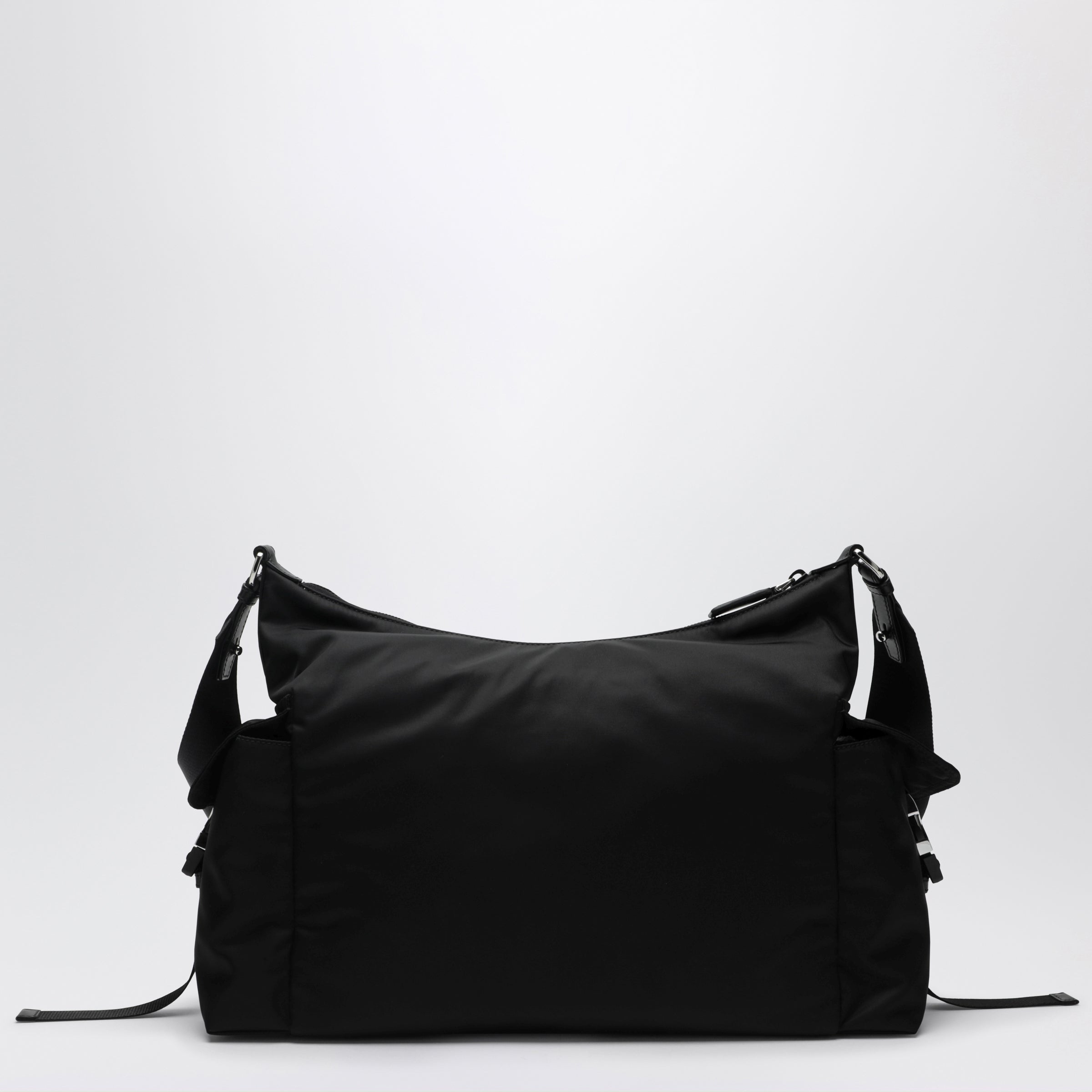 Prada Black Prada Explore bag in Re-Nylon and leather by Prada