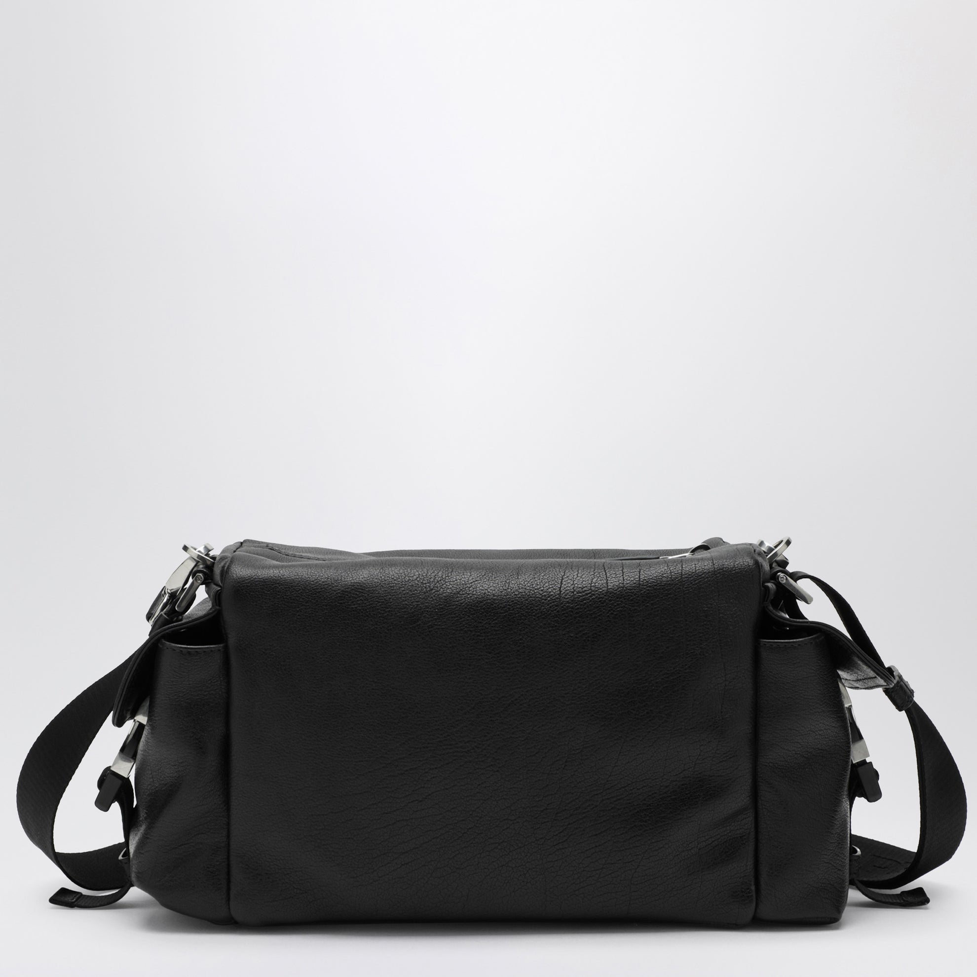 Borsa Explore nera in pelle