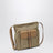 Route crossbody bag in canvas and khaki leather