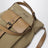 Route crossbody bag in canvas and khaki leather